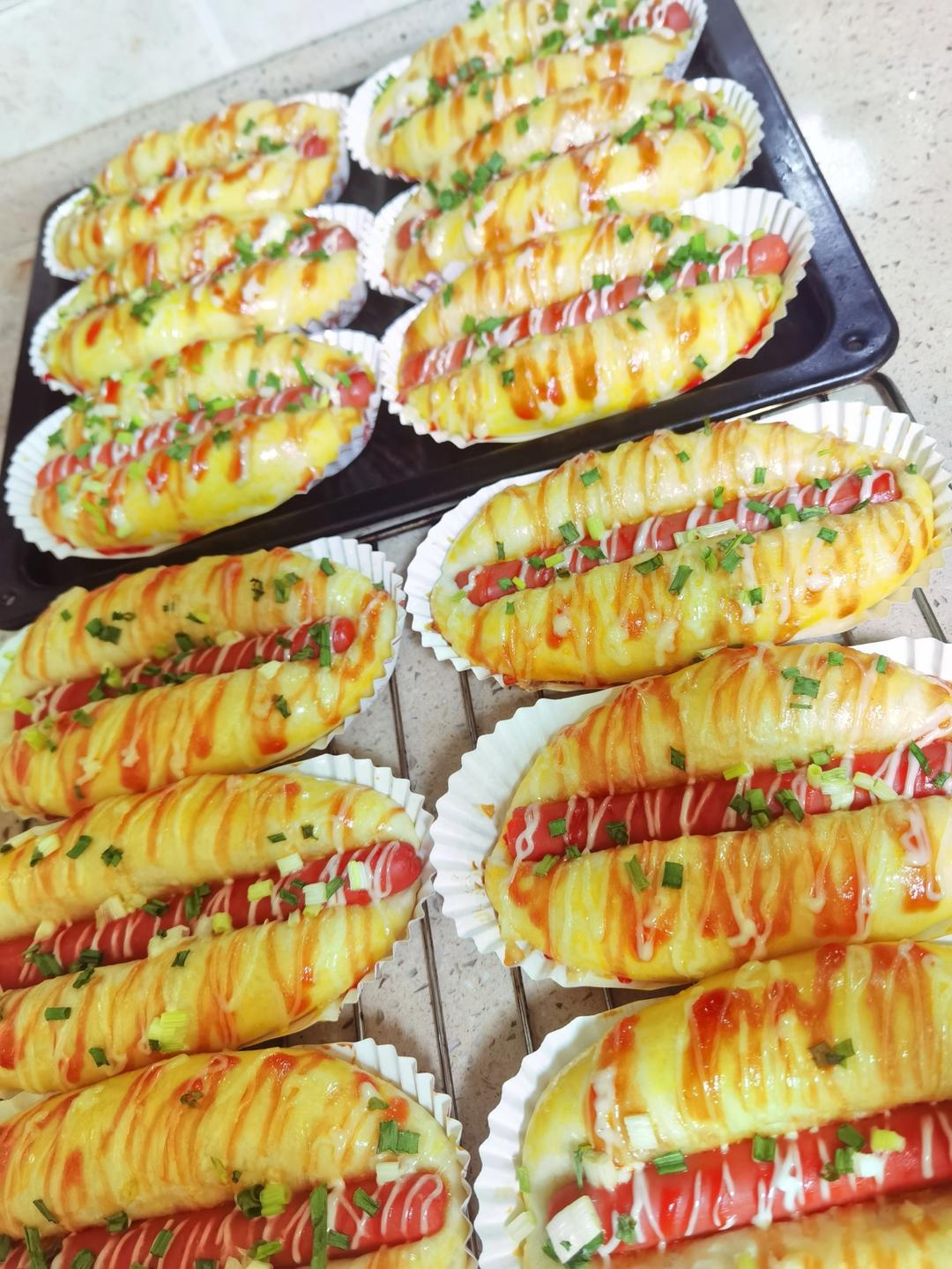 美味的香肠面包