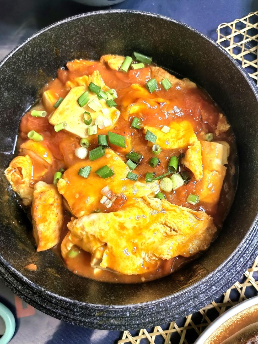 番茄鸡蛋裹豆腐
