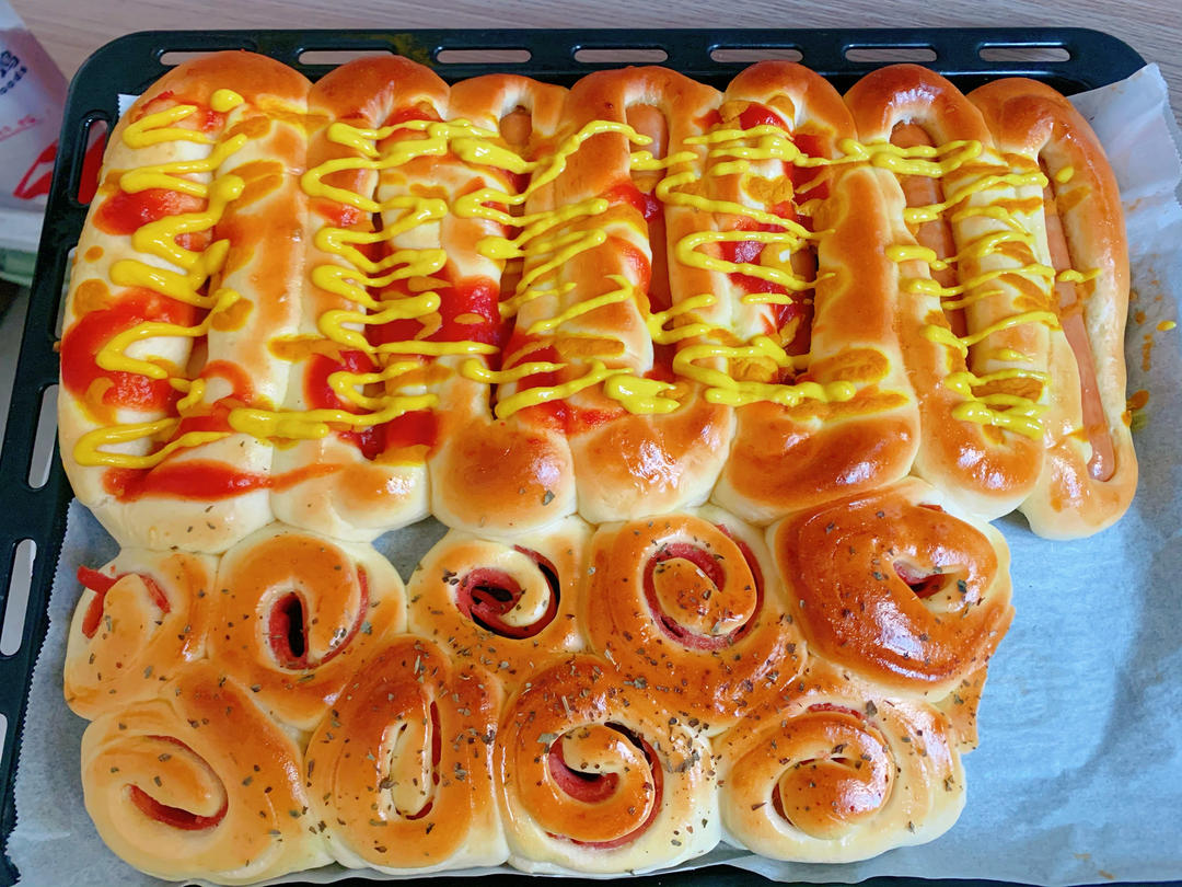 美味的香肠面包