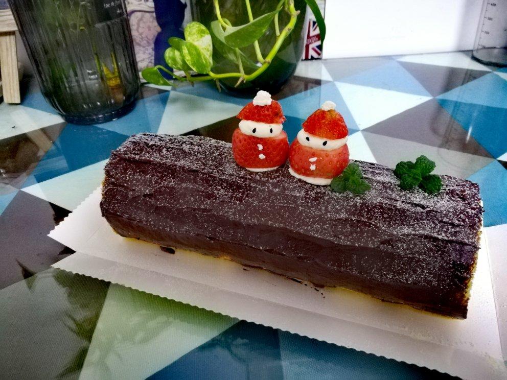 超简单圣诞树根蛋糕卷-超人气菜谱