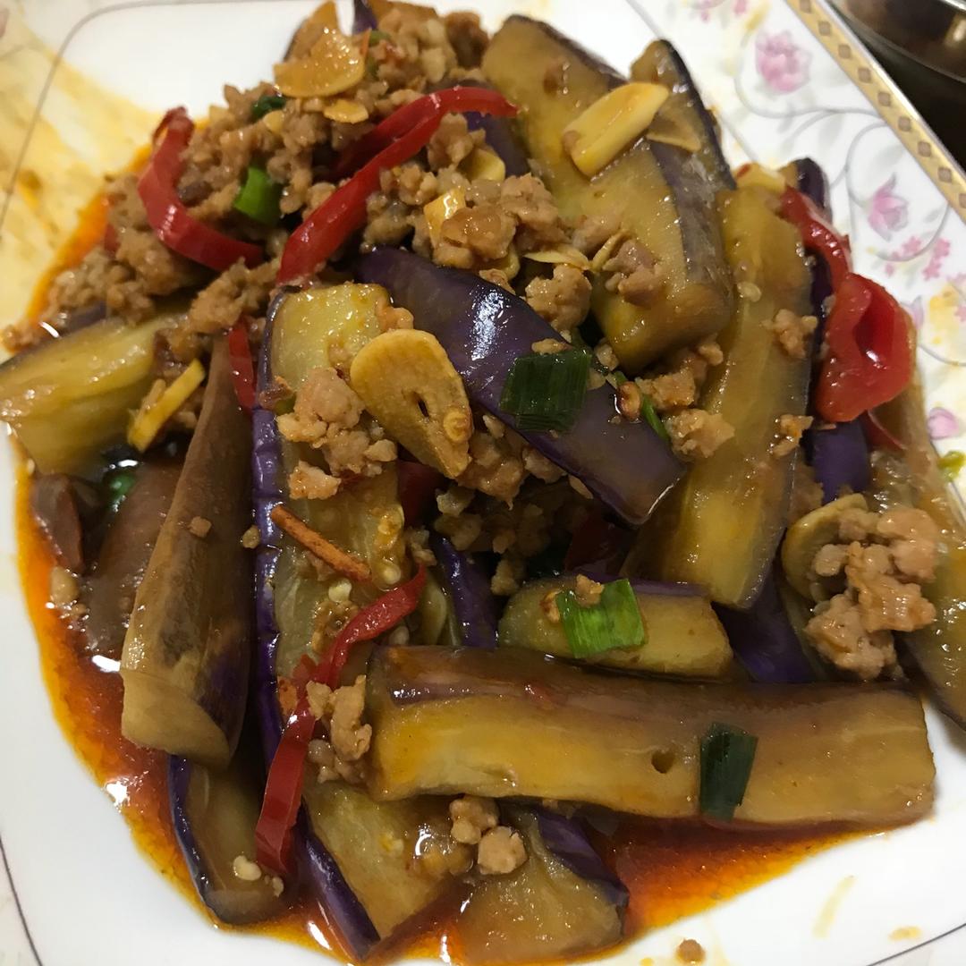 红烧肉沫茄子