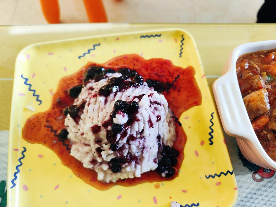 超级简单的蓝莓山药