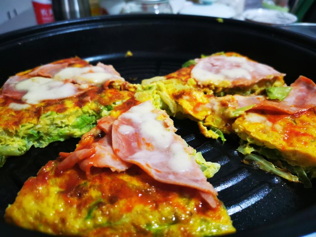 快手火腿卷心菜鸡蛋饼