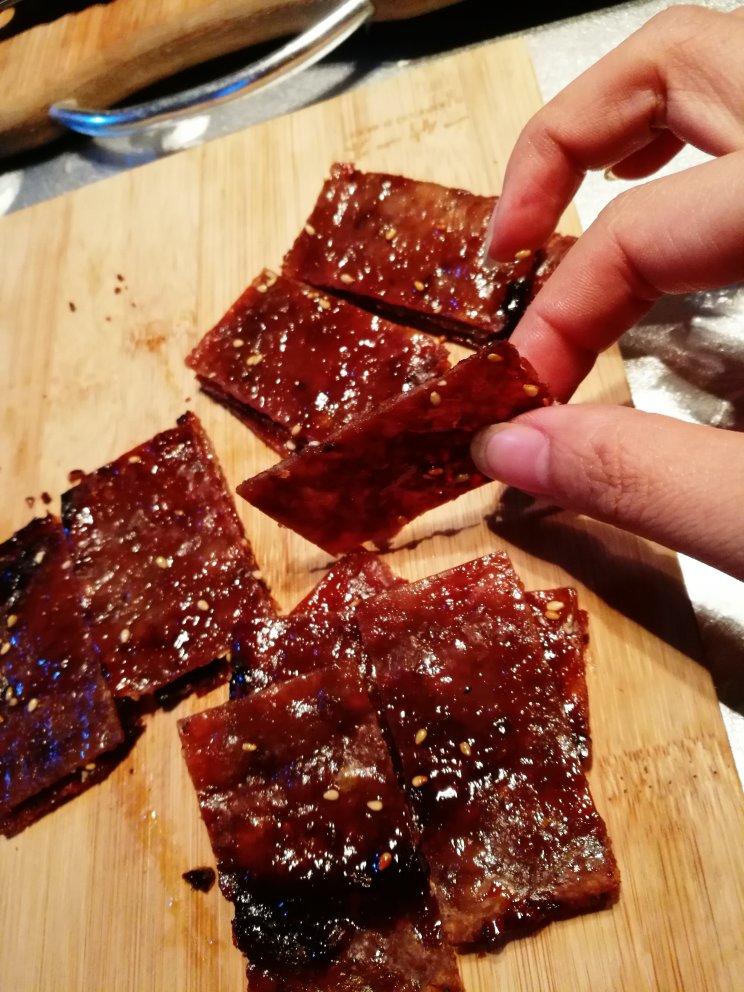 吃豆攒屁做的蜜汁猪肉脯