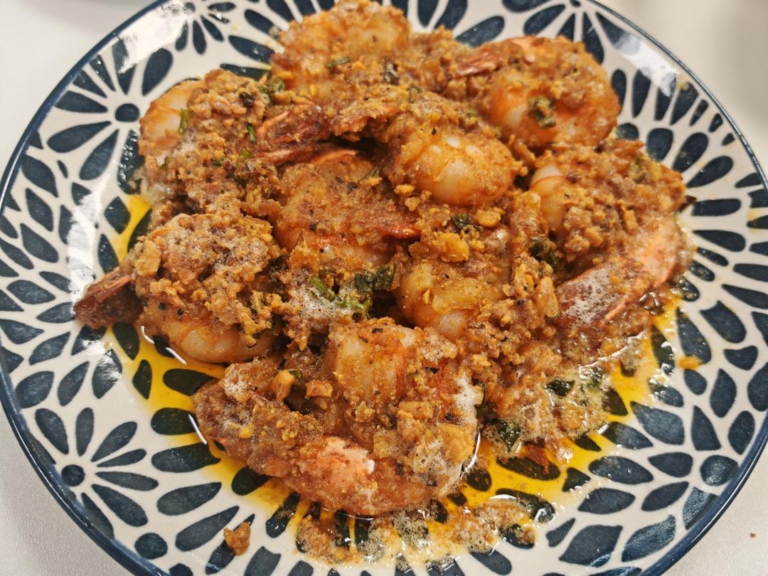 咸蛋黄虾仁