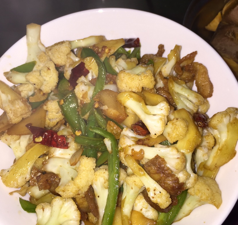 老丁的私房菜-干锅花菜