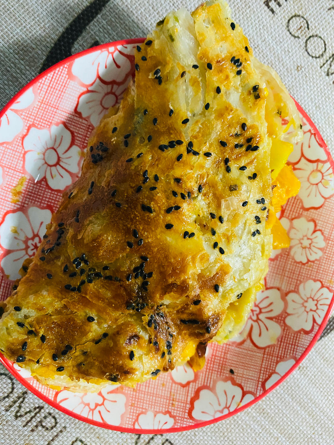 手抓饼版芒果披萨