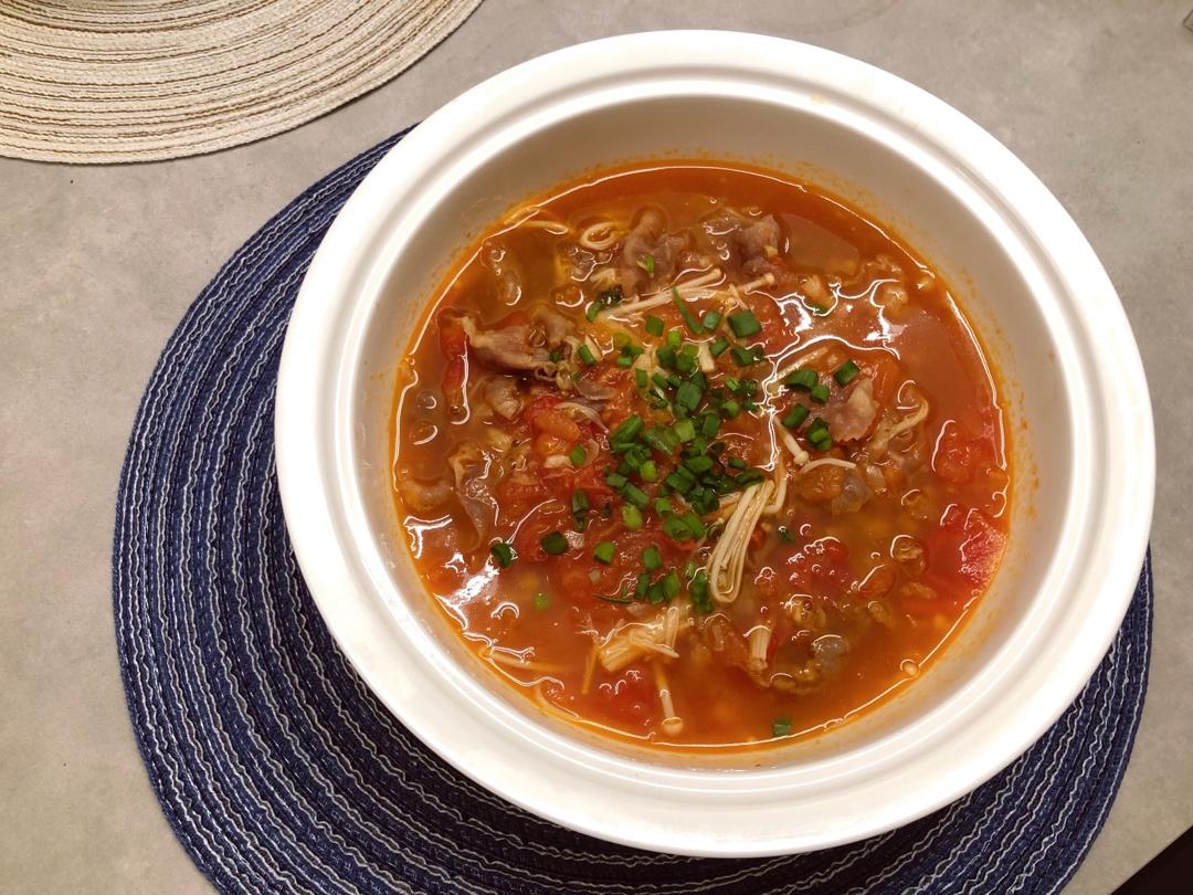 番茄肥牛金针菇