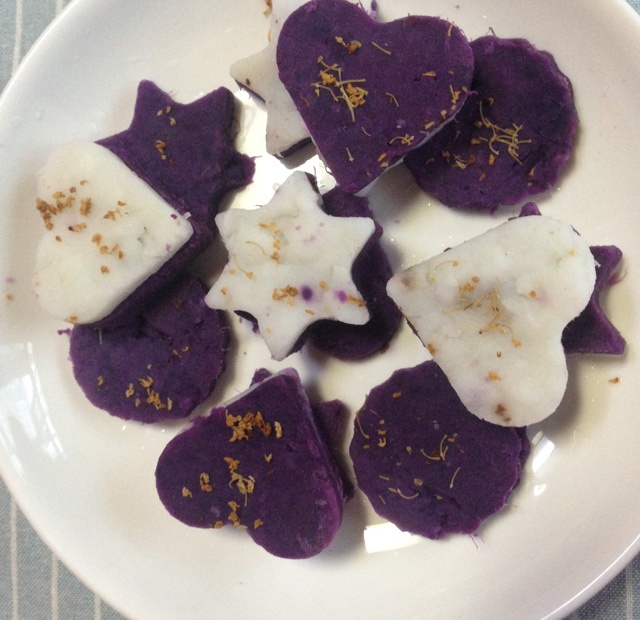 王王可吃素的做的紫薯山药糕