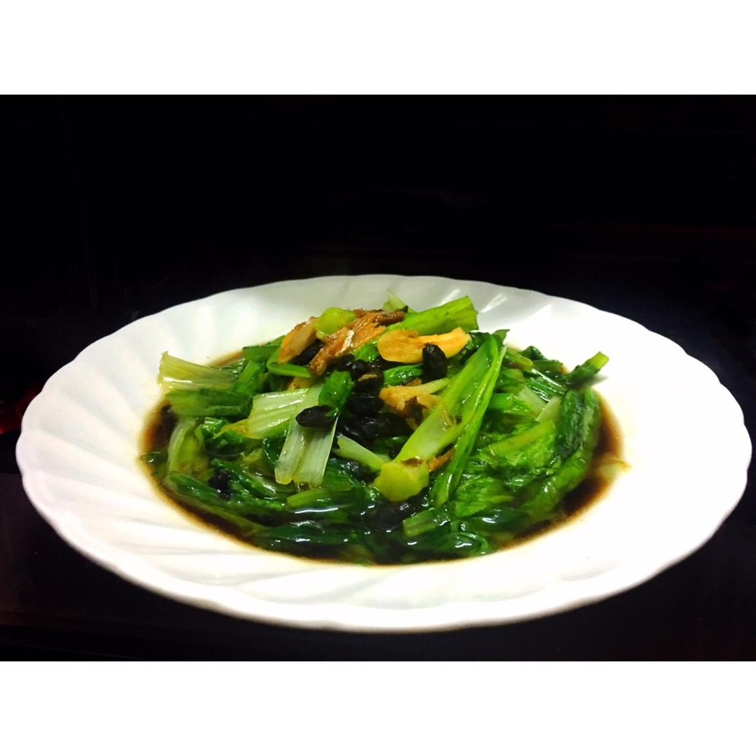 豆豉鲮鱼炒油麦菜