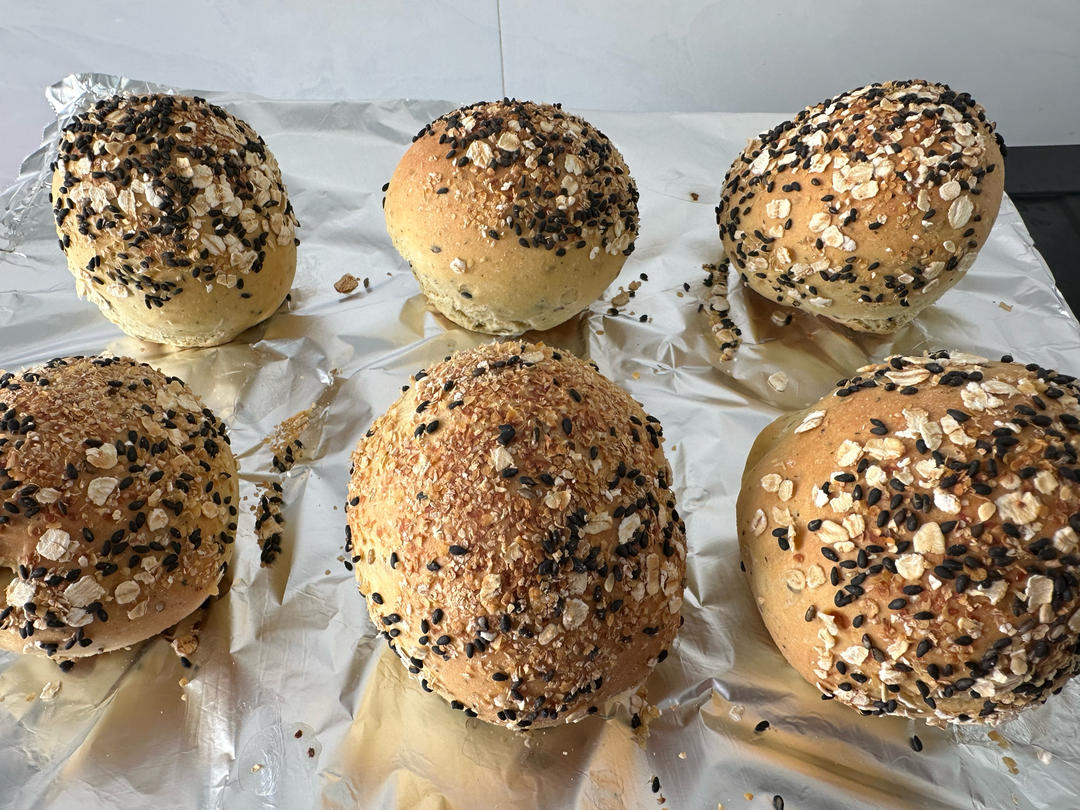 全麦无糖无油小餐包，低糖低脂减脂必备！