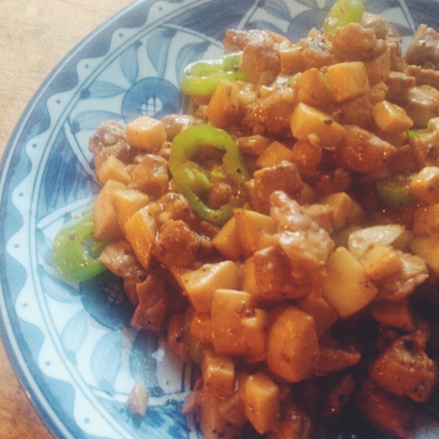 黑椒杏鲍菇牛肉粒