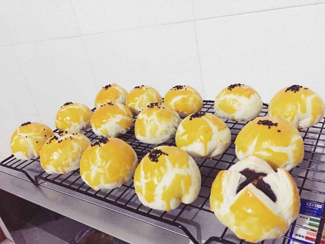 苏式月饼/蛋黄酥-豆沙蛋黄馅