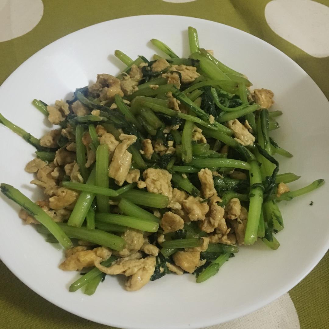 茼蒿炒鸡蛋