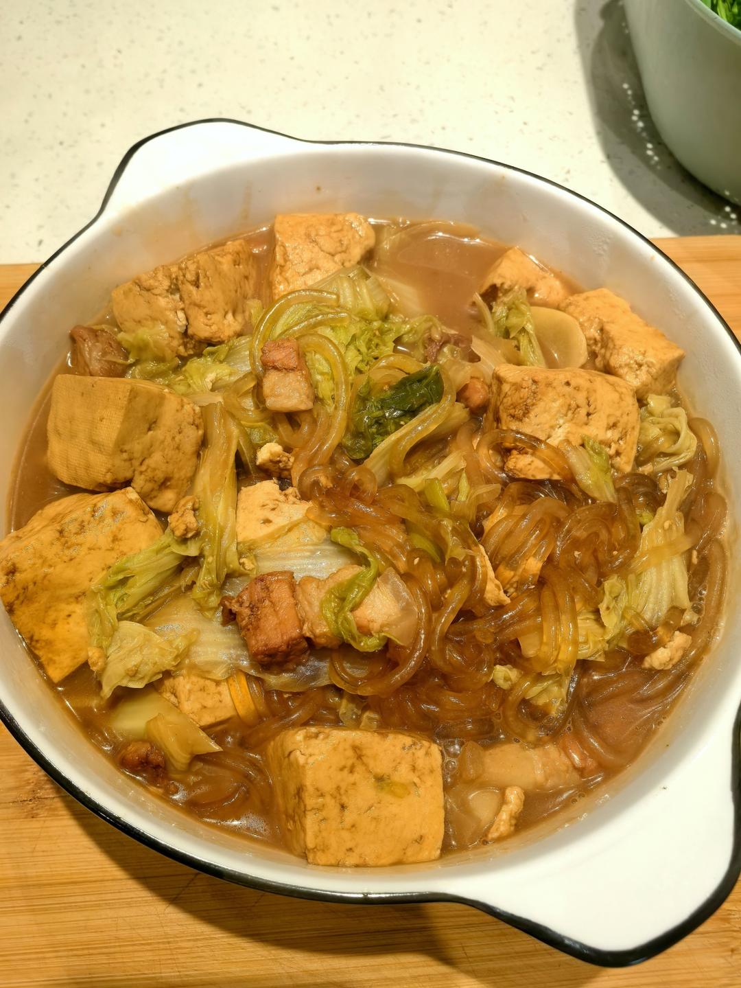 白菜豆腐炖粉条