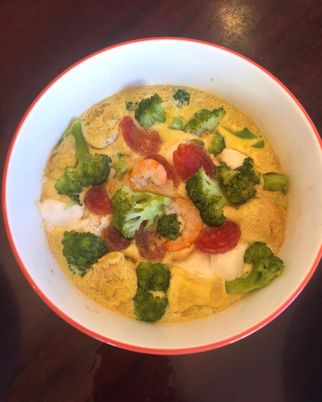 五分钟鸡蛋豆腐羹（附盒装豆腐脱模大法！）