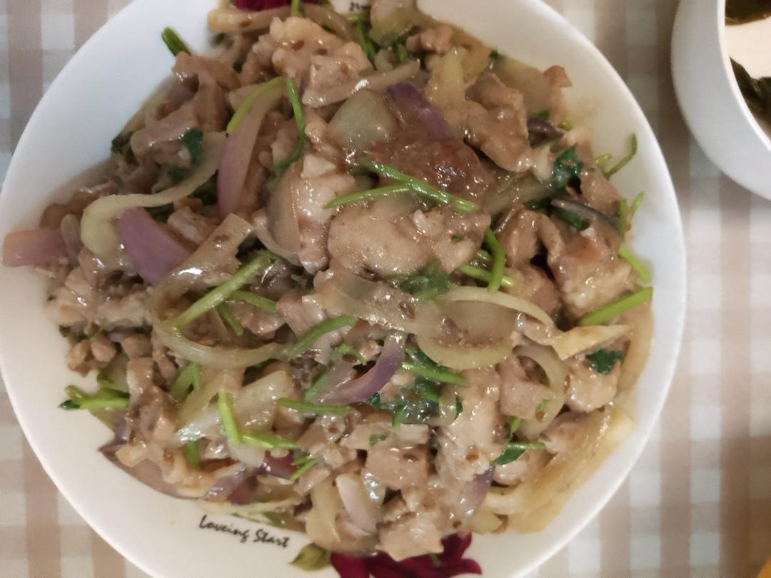 家常孜然洋葱炒羊肉