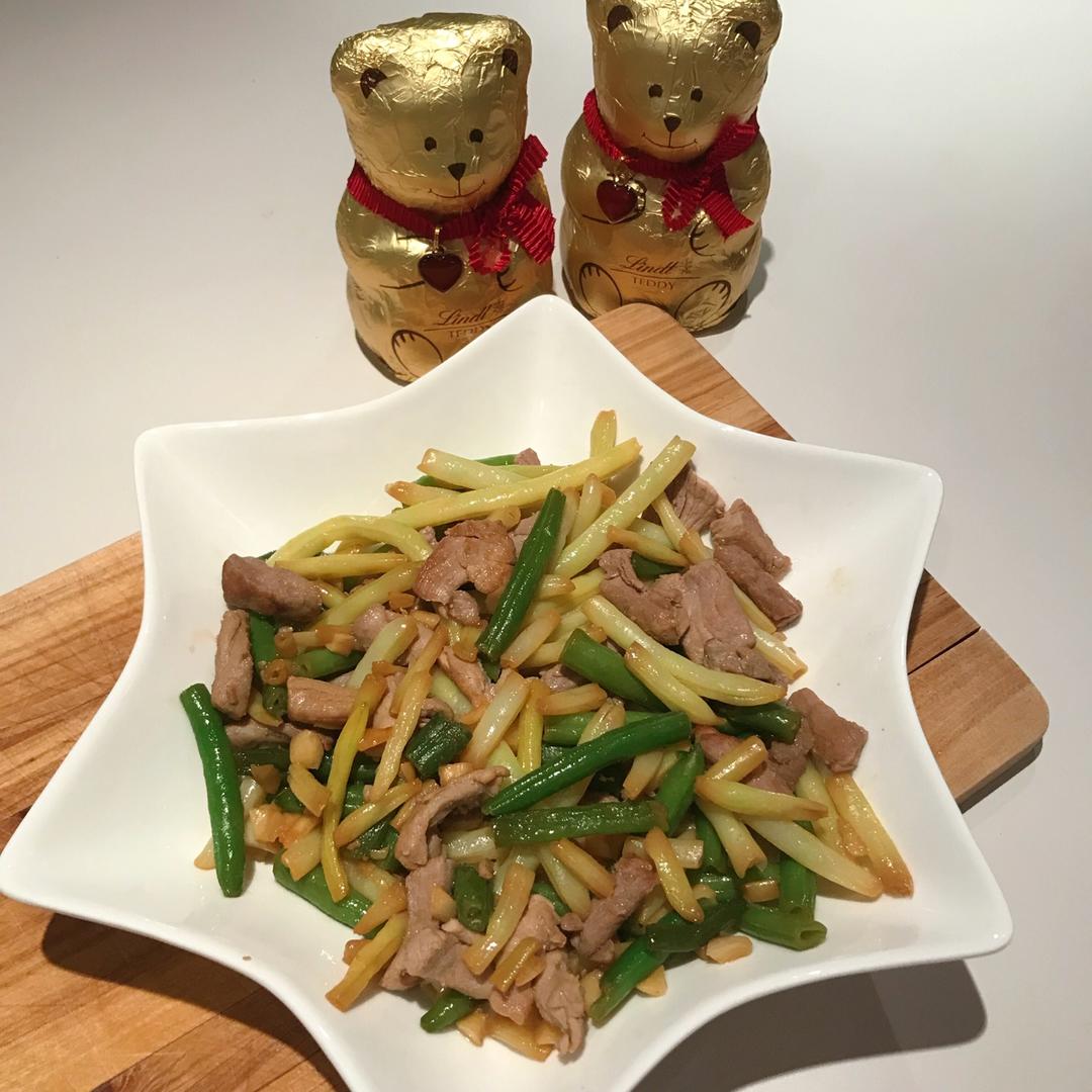 豆角炒肉丝
