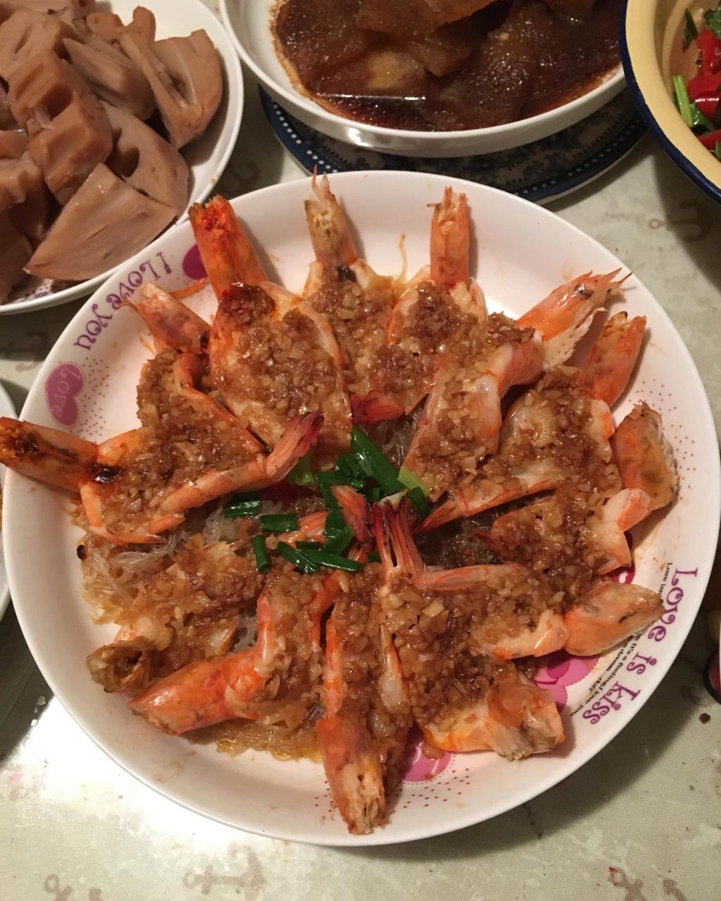 蒜蓉粉丝蒸虾完整版#秋季保胃战#