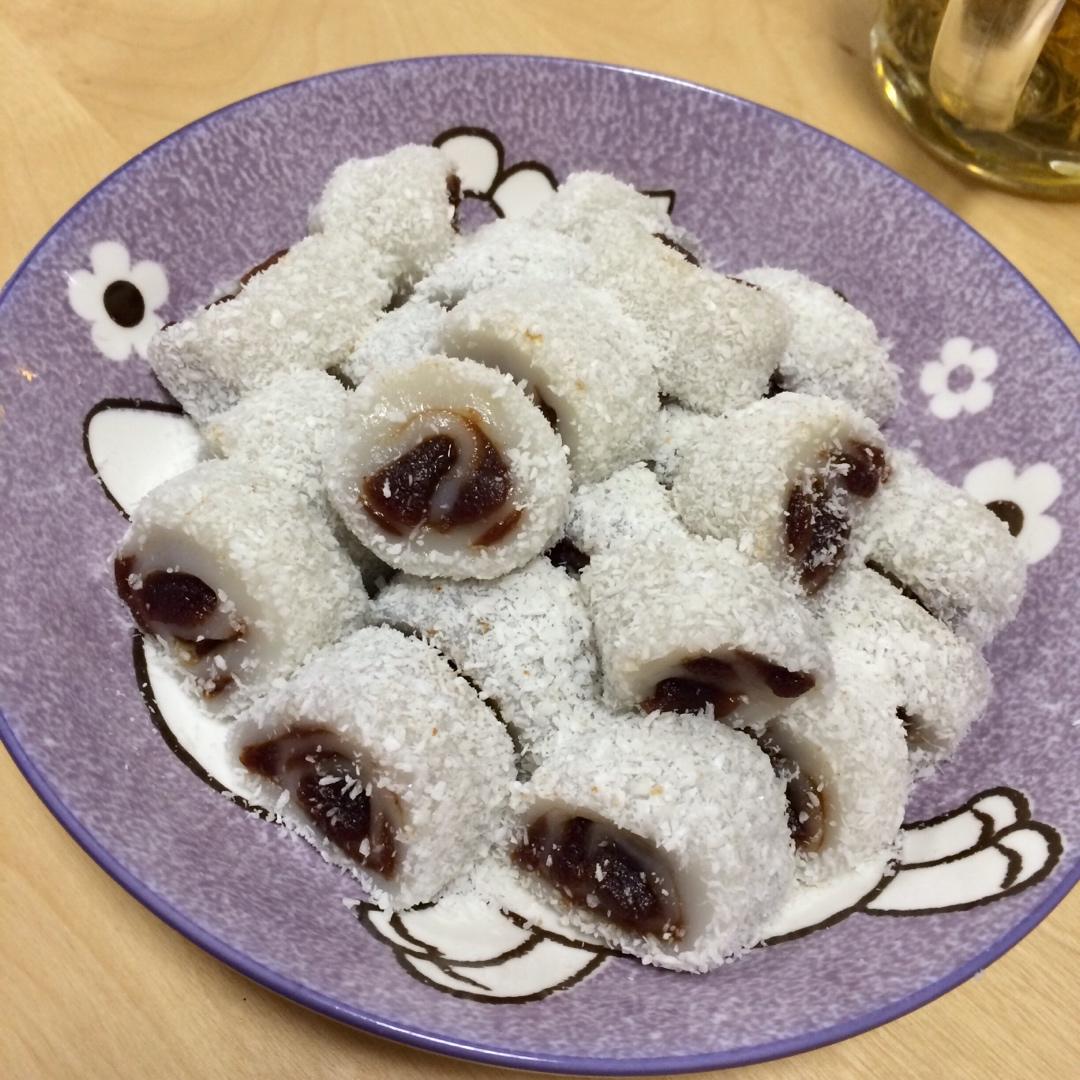 零失败！巨好吃的椰蓉豆沙糯米卷！