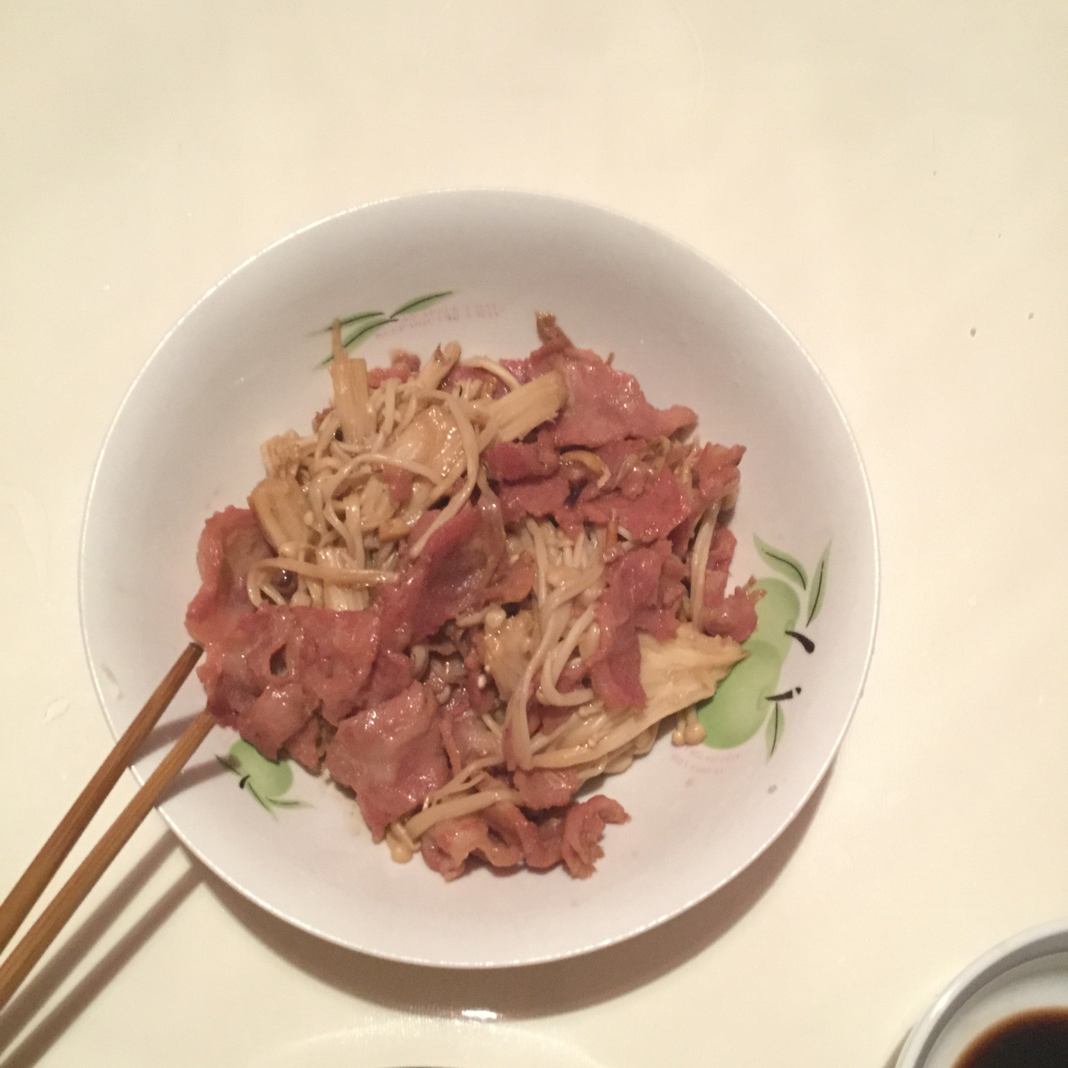 培根炒金针菇