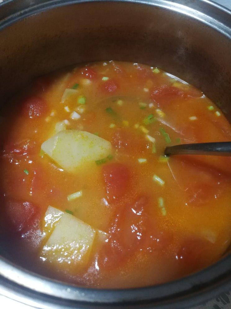 kkt4u0做的超级浓超好喝的番茄土豆汤