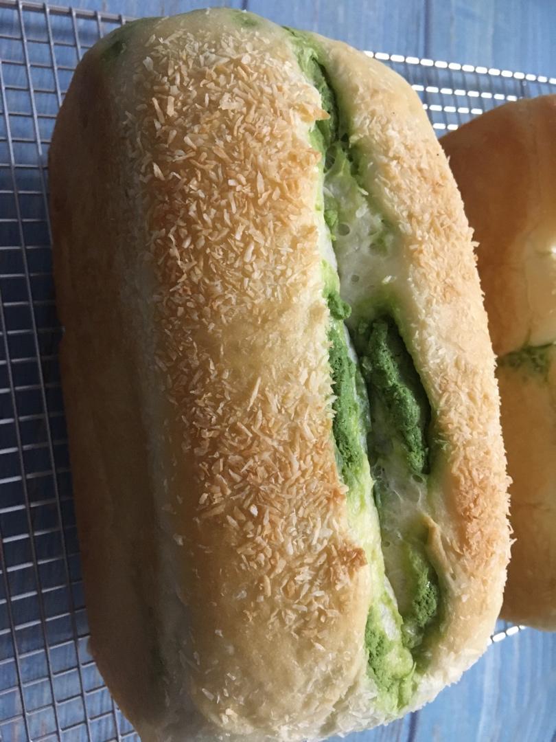 抹茶奶酥小金砖（70%中种吐司）