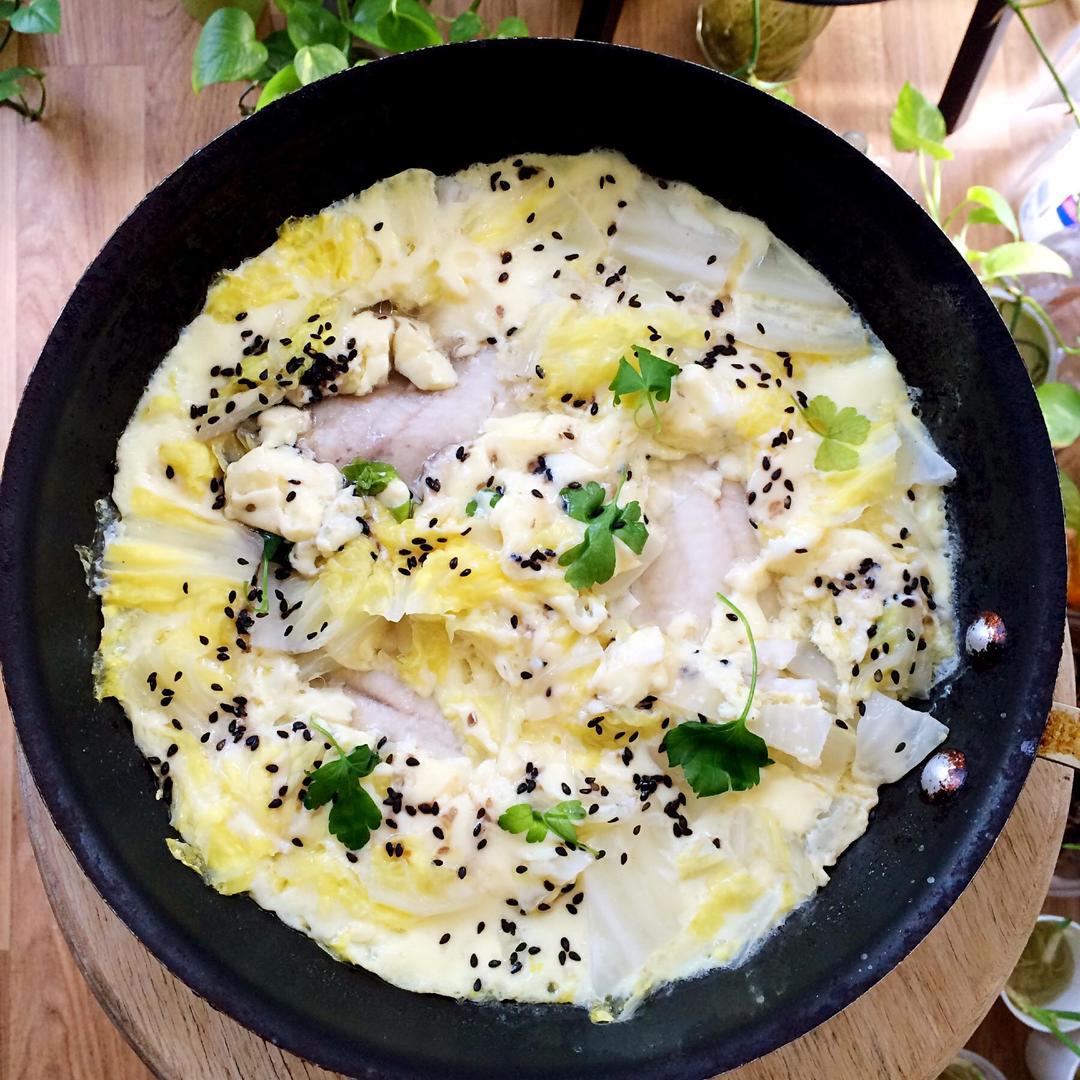 鱼片烘蛋的做法