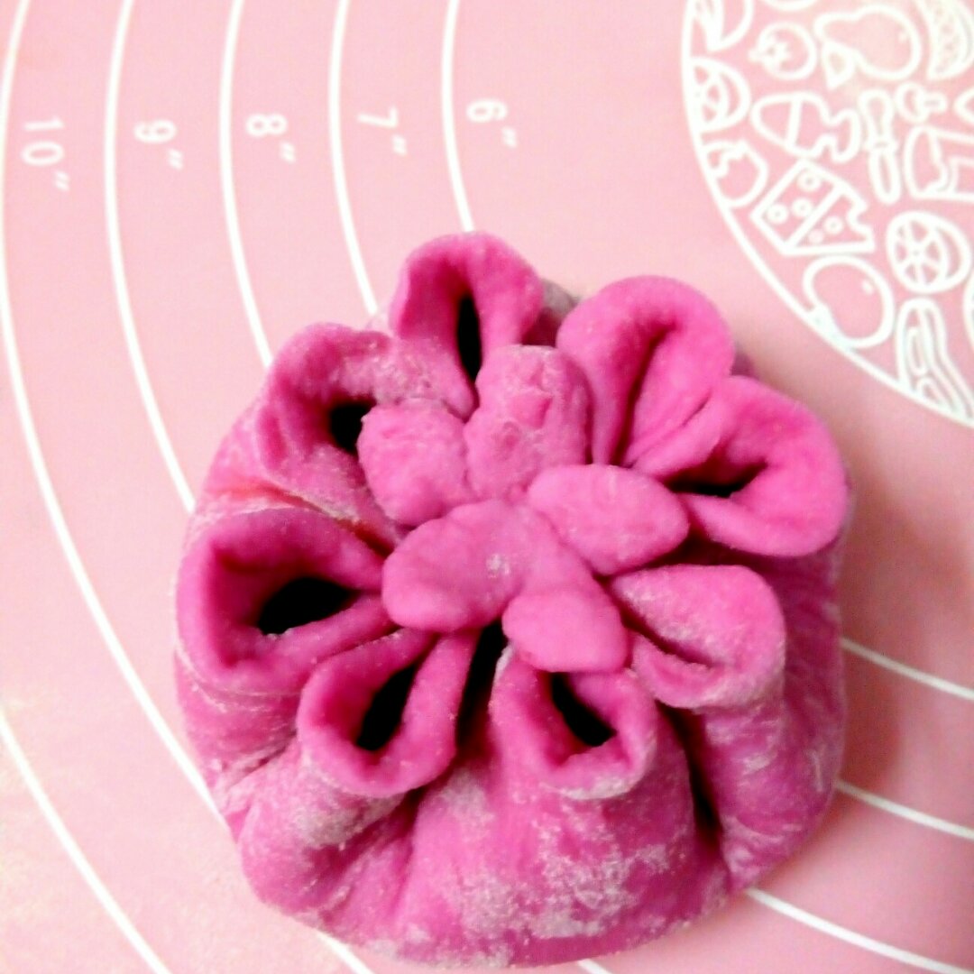 兔00做的苋菜汁馒头一次发酵