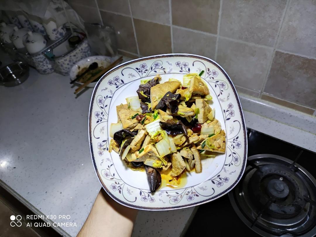 木耳白菜爆豆腐