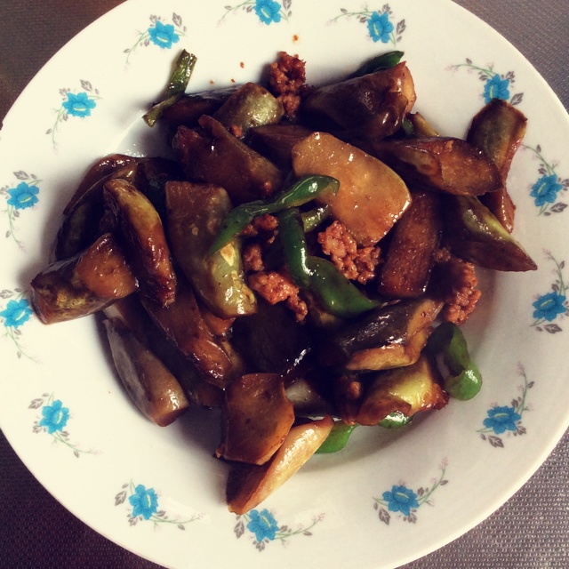 酱爆肉末茄子
