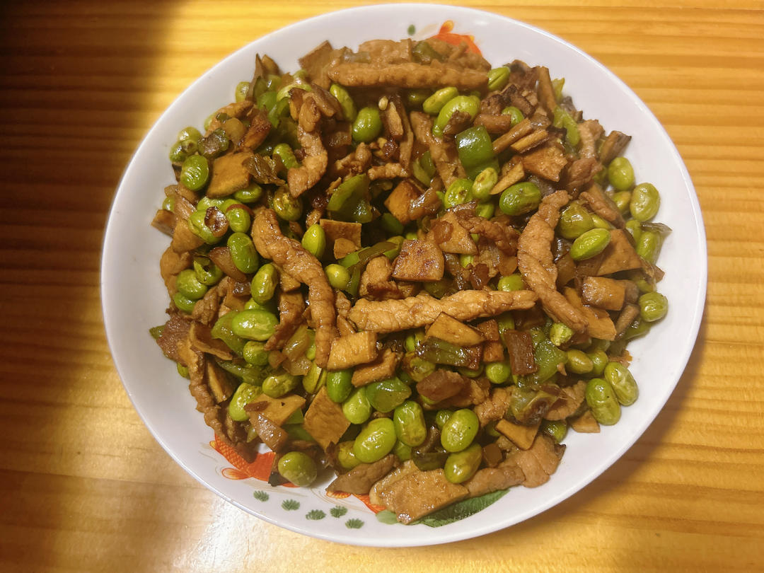 『妈妈的料理』毛豆干子炒肉丝