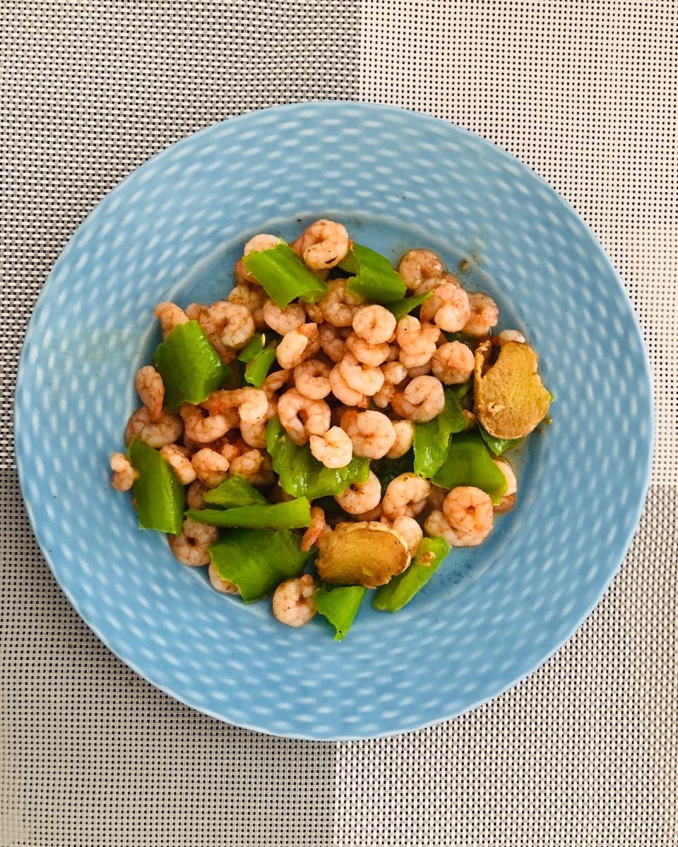 青椒炒虾仁