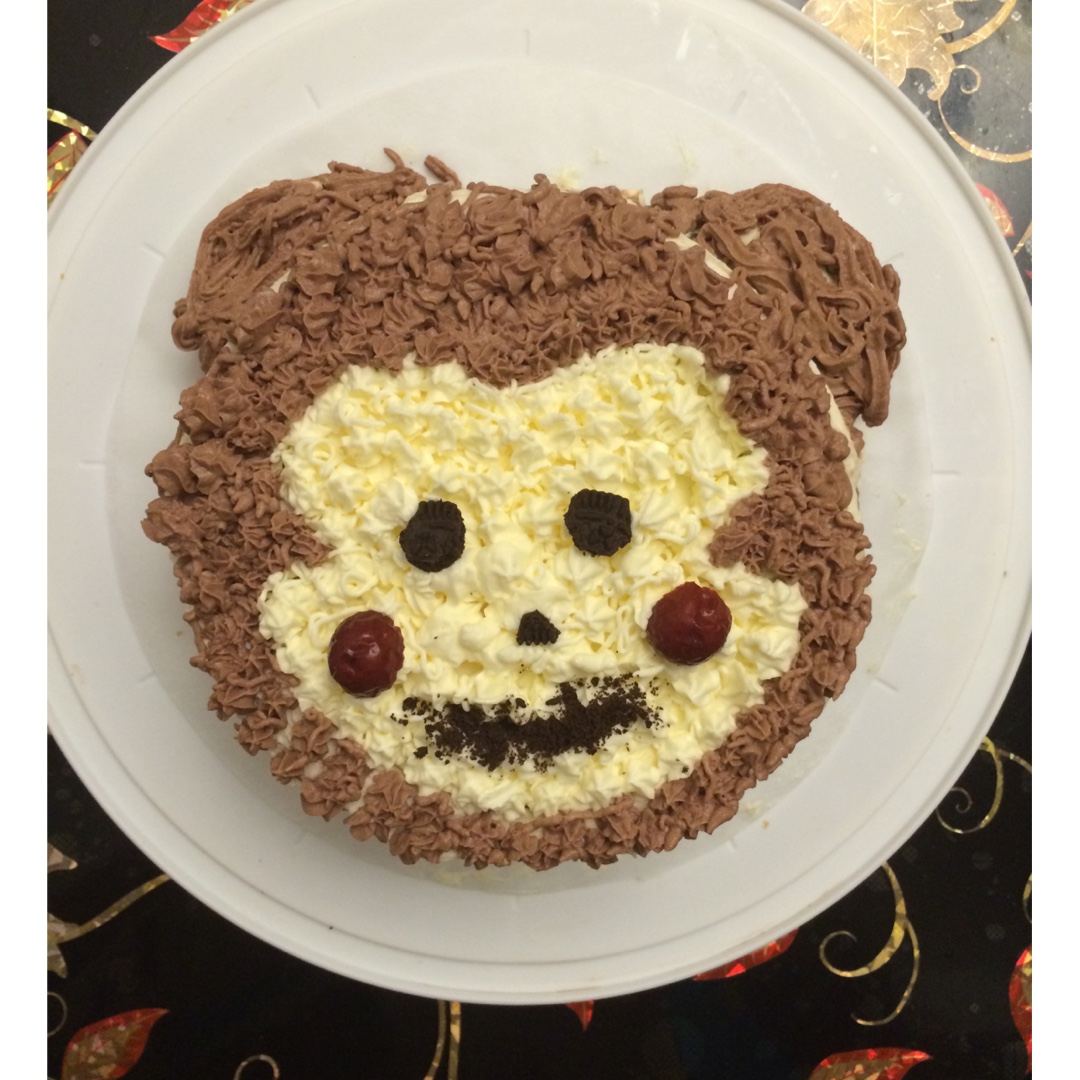 海绵宝宝leo做的大嘴猴蛋糕