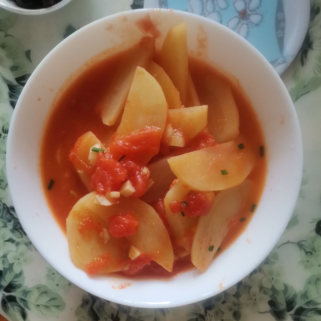 西红柿炒土豆片