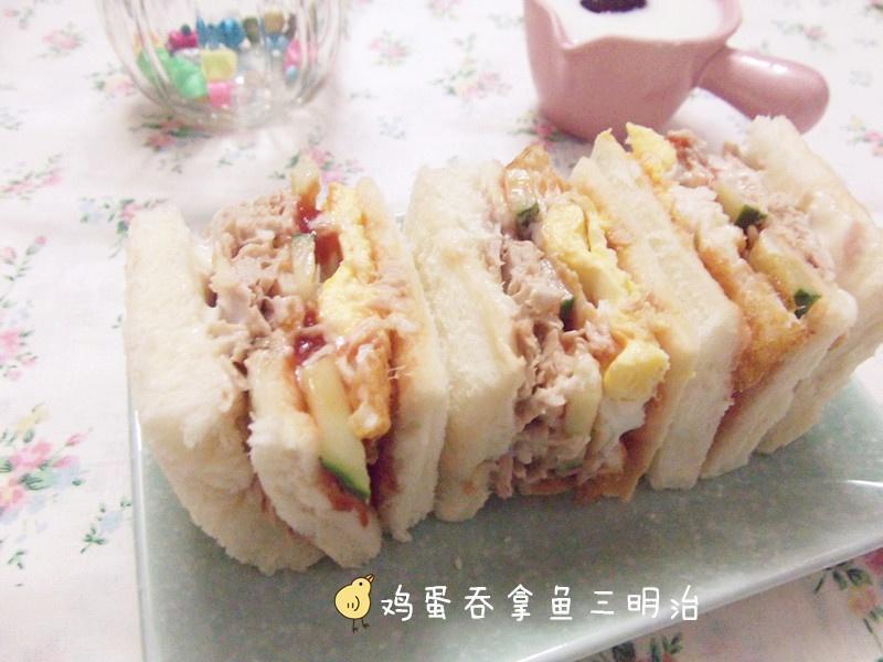 （元气早餐）鸡蛋吞拿鱼三明治的做法