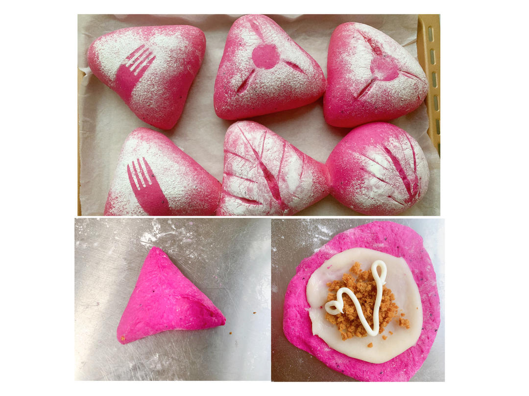 火龙果麻薯欧包