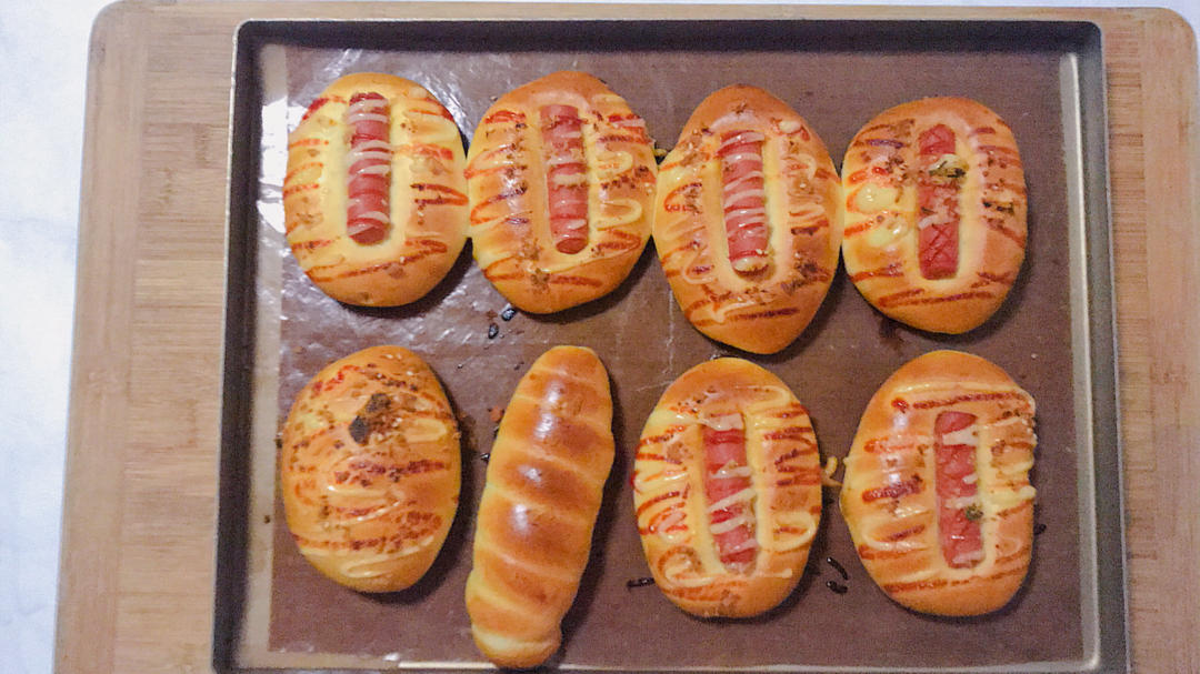 香葱火腿肉松面包